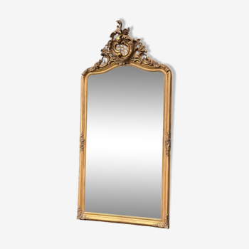 Louis xv style mirror in stuccoed and gilded wood circa 1900