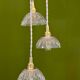 Vintage triple suspension lampshade in cut glass - tableware collection
