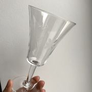 Set of 6 glasses of wine, water crystal engraved years 50-60