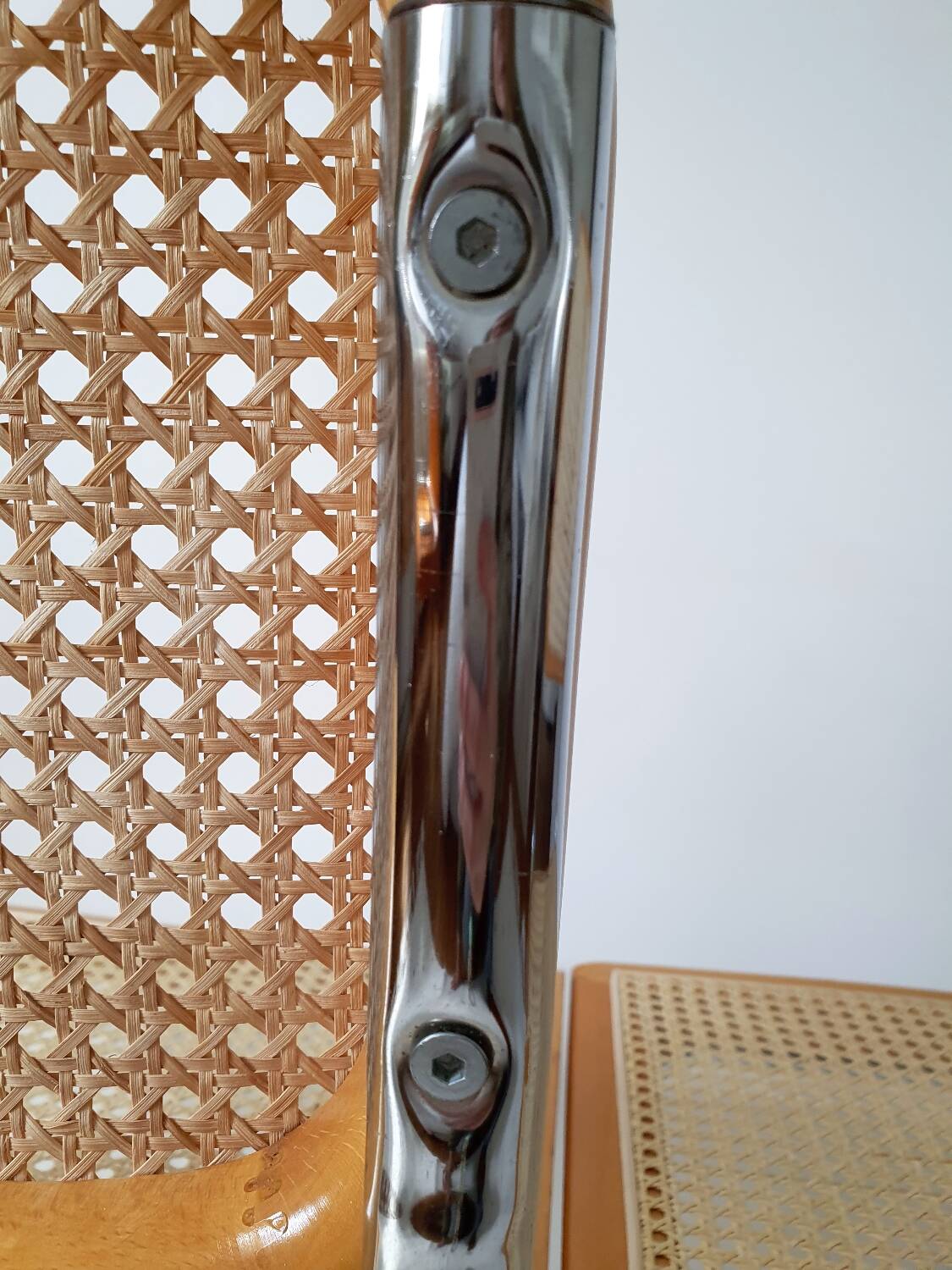 Pair of B32 Marcel Breuer cane chairs