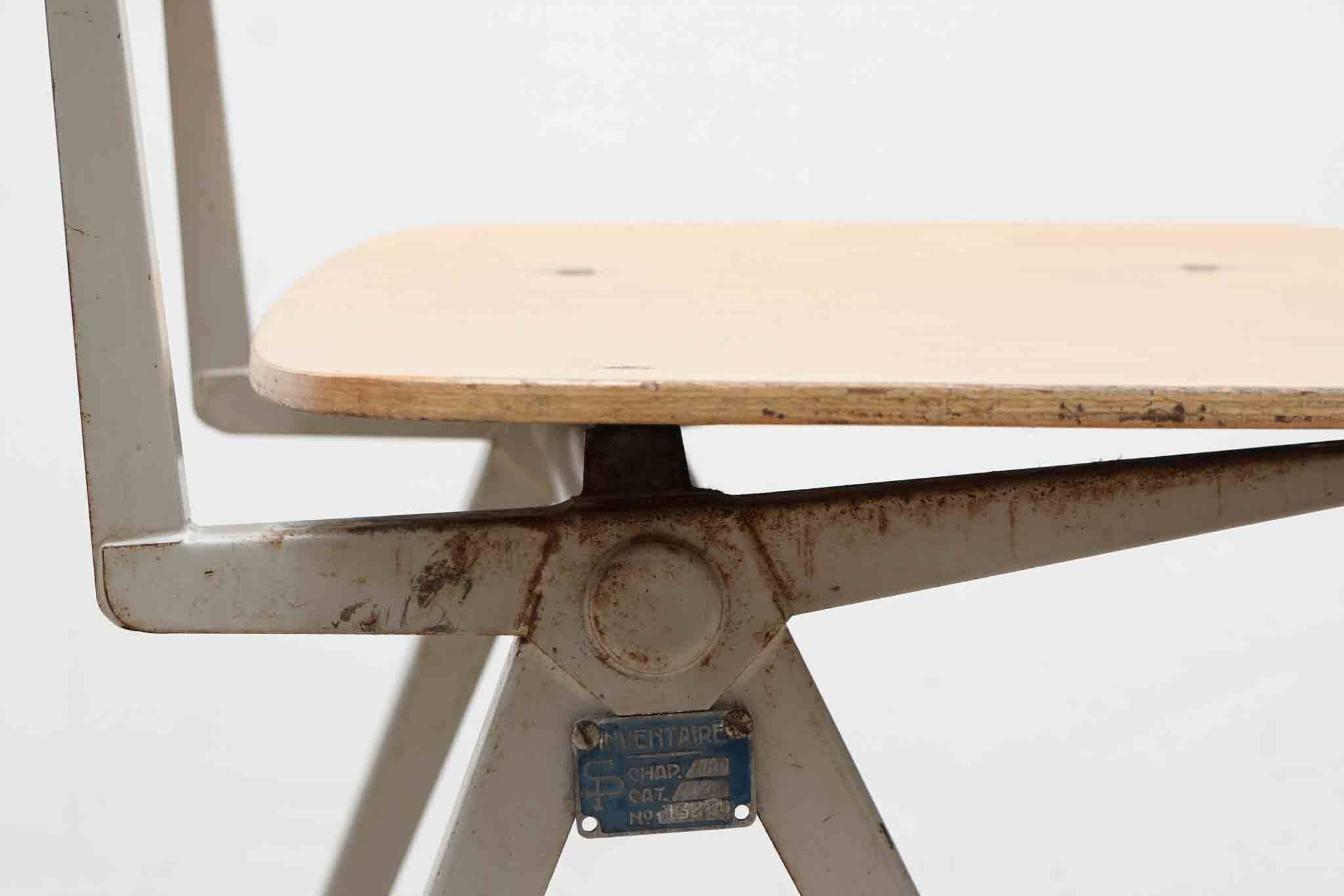 Marko S101 vintage chair in beech and grey