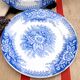 2 blue and white floral plates Terre de Fer St Amand Jardinière