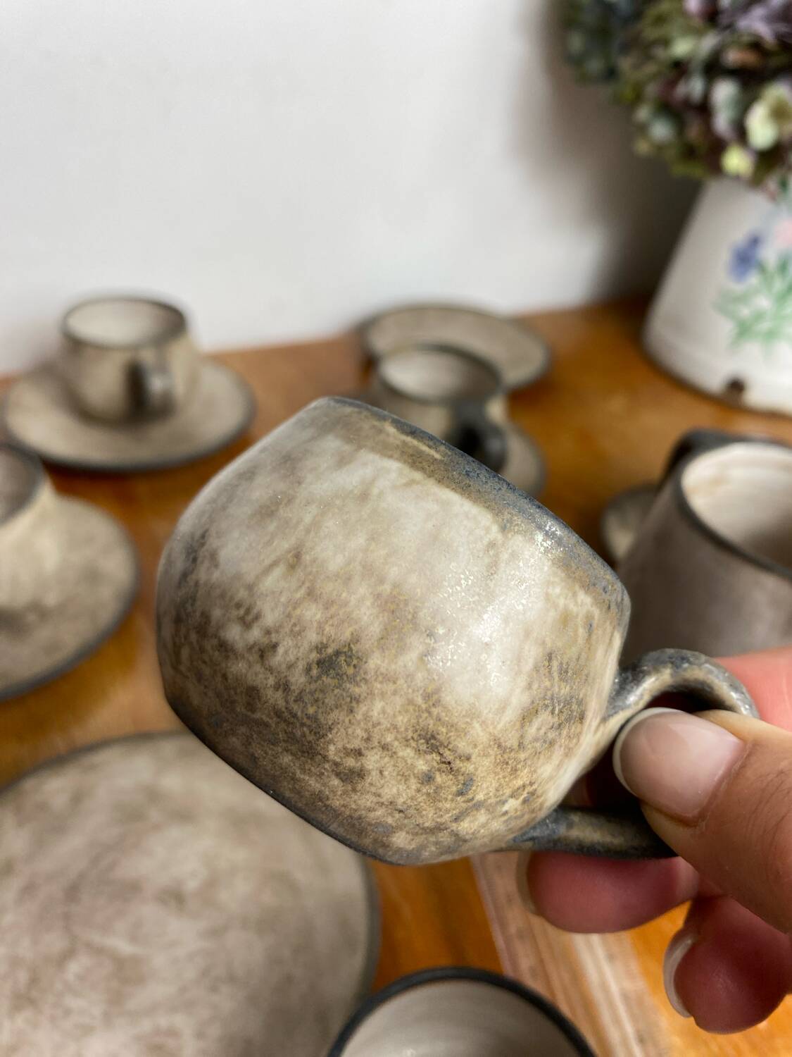Coffee service, ceramic, Félix Céram, Vallauris