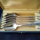 Box of 6 teaspoons in silver-plated Louis XV style