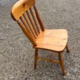 Set of 3 vintage chalet-style chairs.