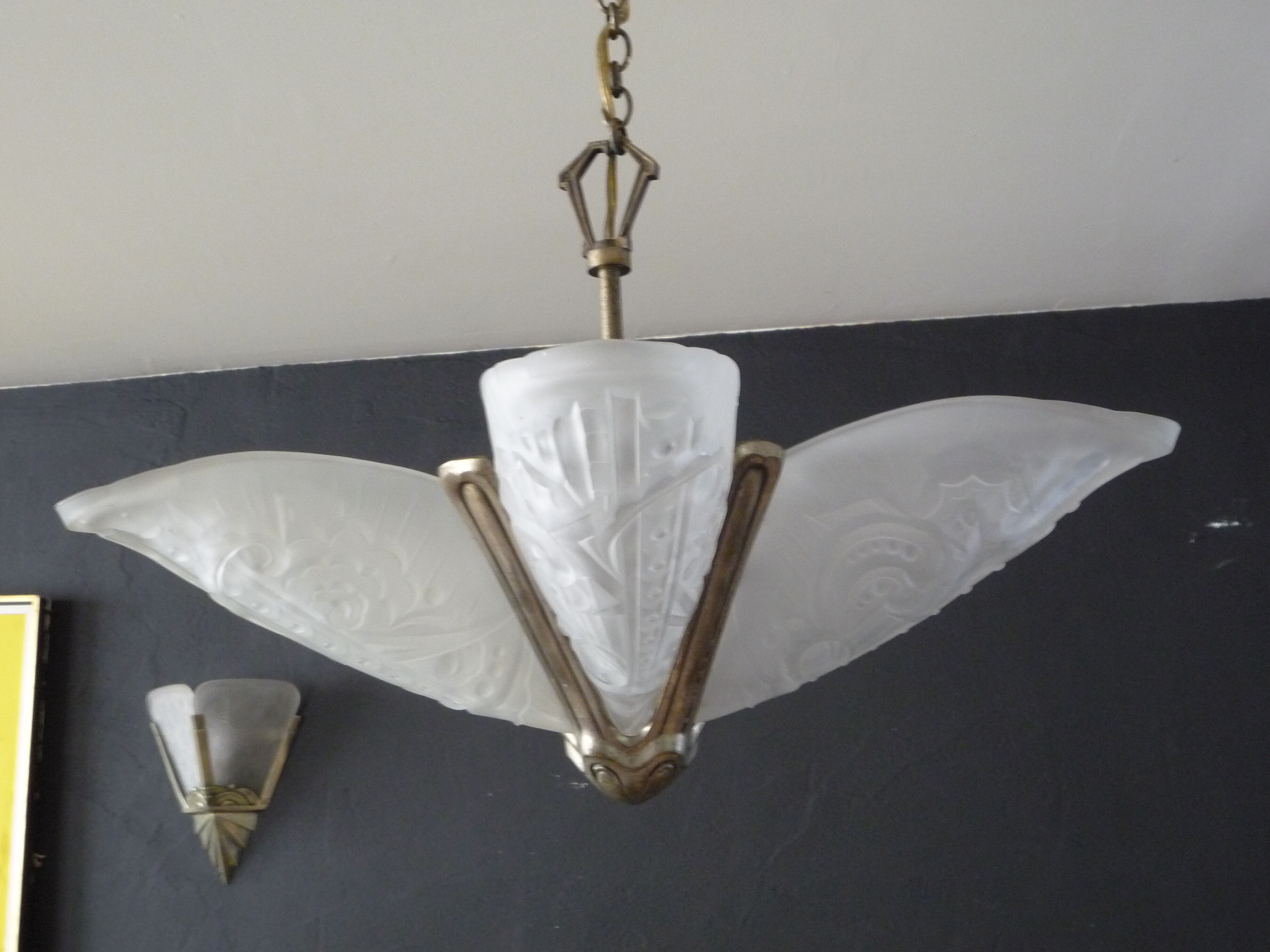 Lustre art deco Val saint Lambert
