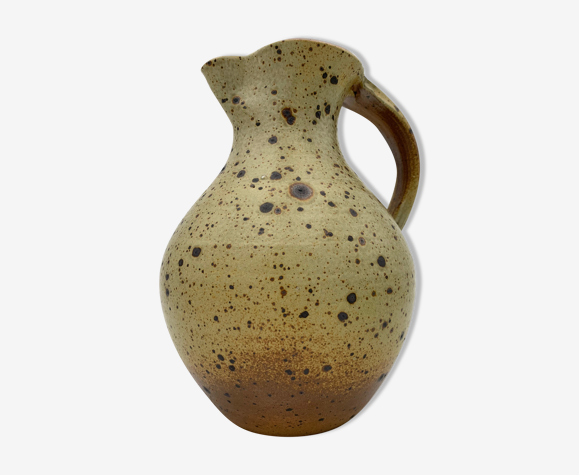 Pichet vintage en grès pyrité Ateliers Charles Gaudry Grès de Puisaye - Années 1970