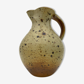 Vintage pyrity sandstone pitcher, Charles Gaudry Workshops, Puisaye Sandstone - 1970s