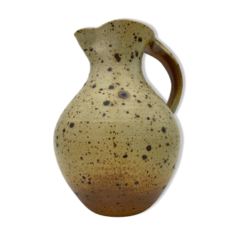 Vintage pyrity sandstone pitcher, Charles Gaudry Workshops, Puisaye Sandstone - 1970s