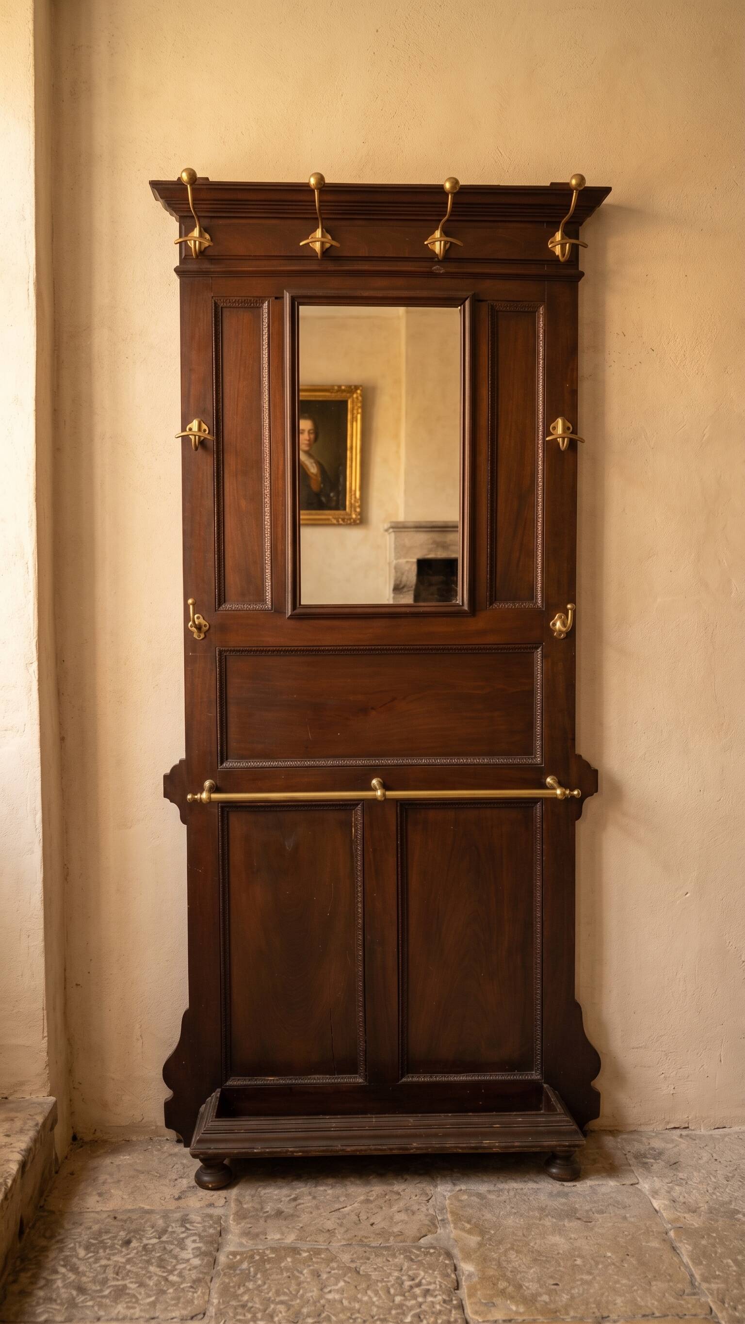 Old coat rack wardrobe