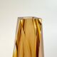 Faceted Murano Sommerso amber vase
