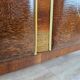 1950s Art Decò walnut burl and brass chest of drawers