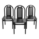 Set of 3 black Baumann chairs, Argos model.