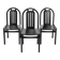Set of 3 black Baumann chairs, Argos model.