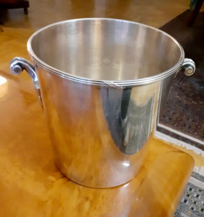 Silver-plated champagne bucket Ercuis Paris.
