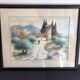 Aquarelle paysage de provence