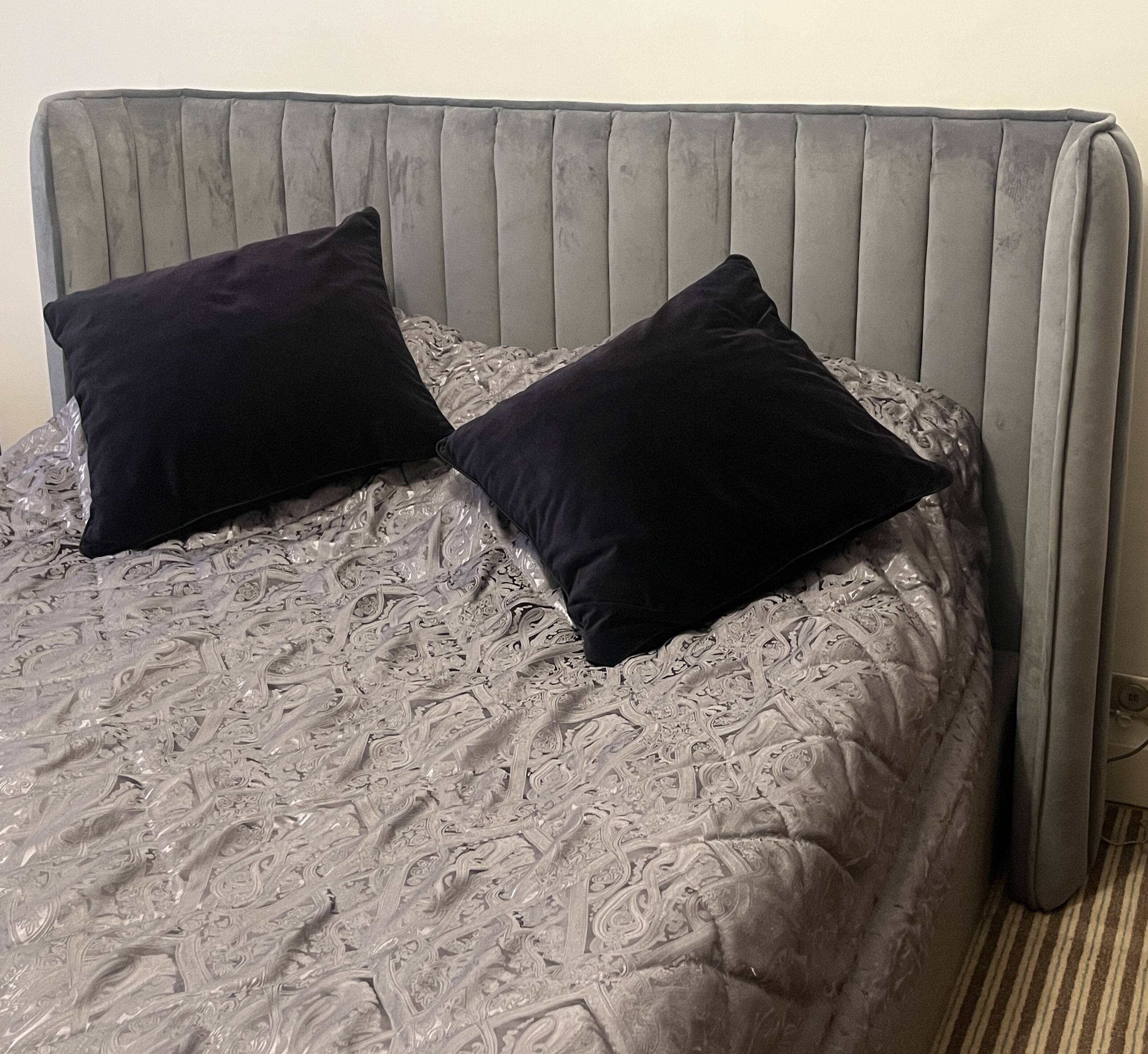 Habitat grey boudoir headboard 244 x 120 cm