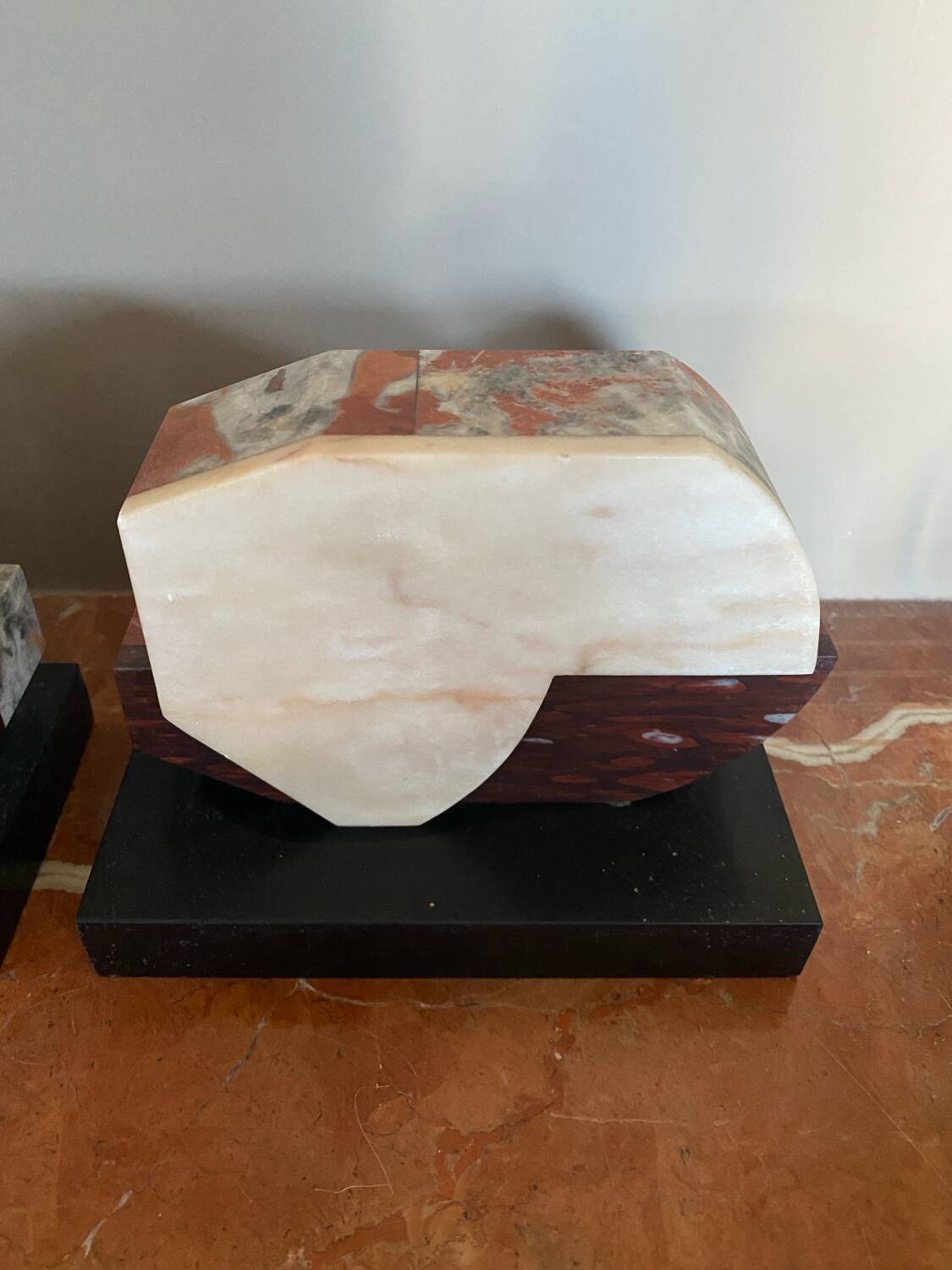 Pair of luxury art deco marble bookends