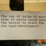 1960s brass wall backlit mirror, frame with glass beads by Palwa