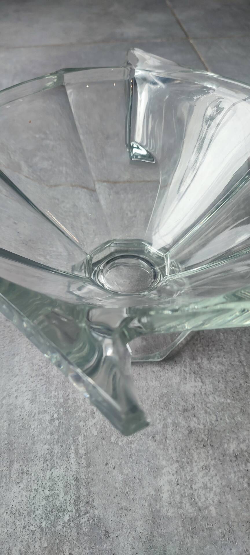 Coupe en verre épais style Art Déco gravée Slovakia