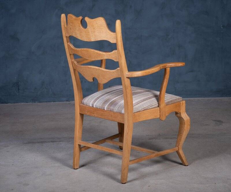 Mid-Century Modern Razorblade Armchair in Oak by Henning Kjærnulf, 1960s