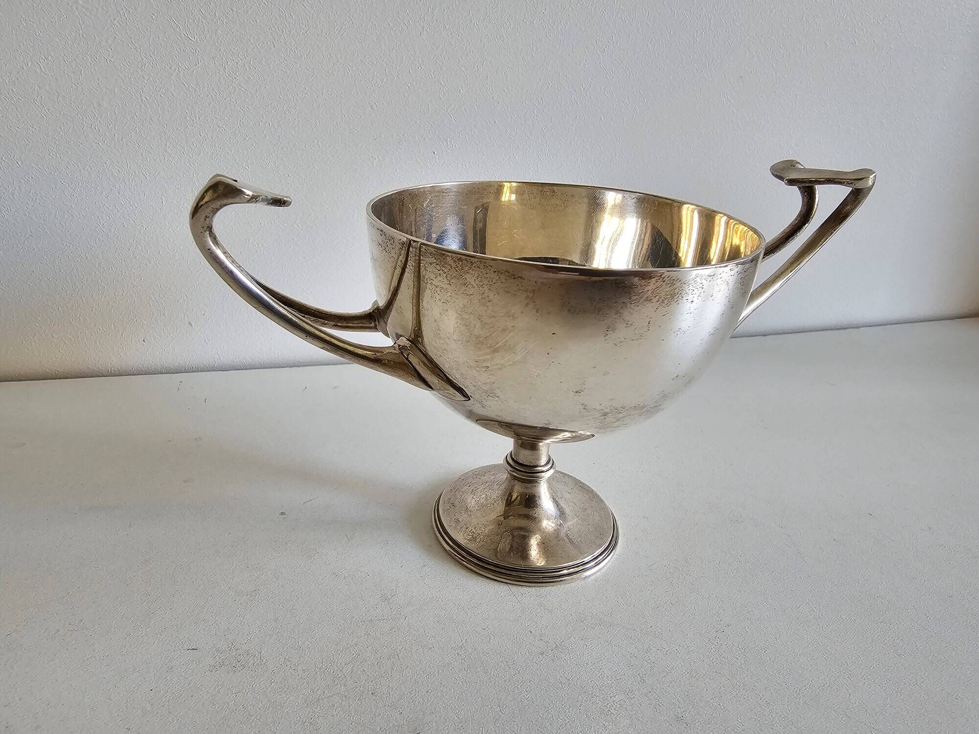 George V Style Solid Silver Cup / Bowl / Cream Pot Sugar Bowl, John & D