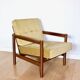 Fauteuil Vintage en Velours Olive, Années 70