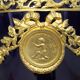 Vase signed Legastelois in blue ceramic of Sèvres and gilded bronze