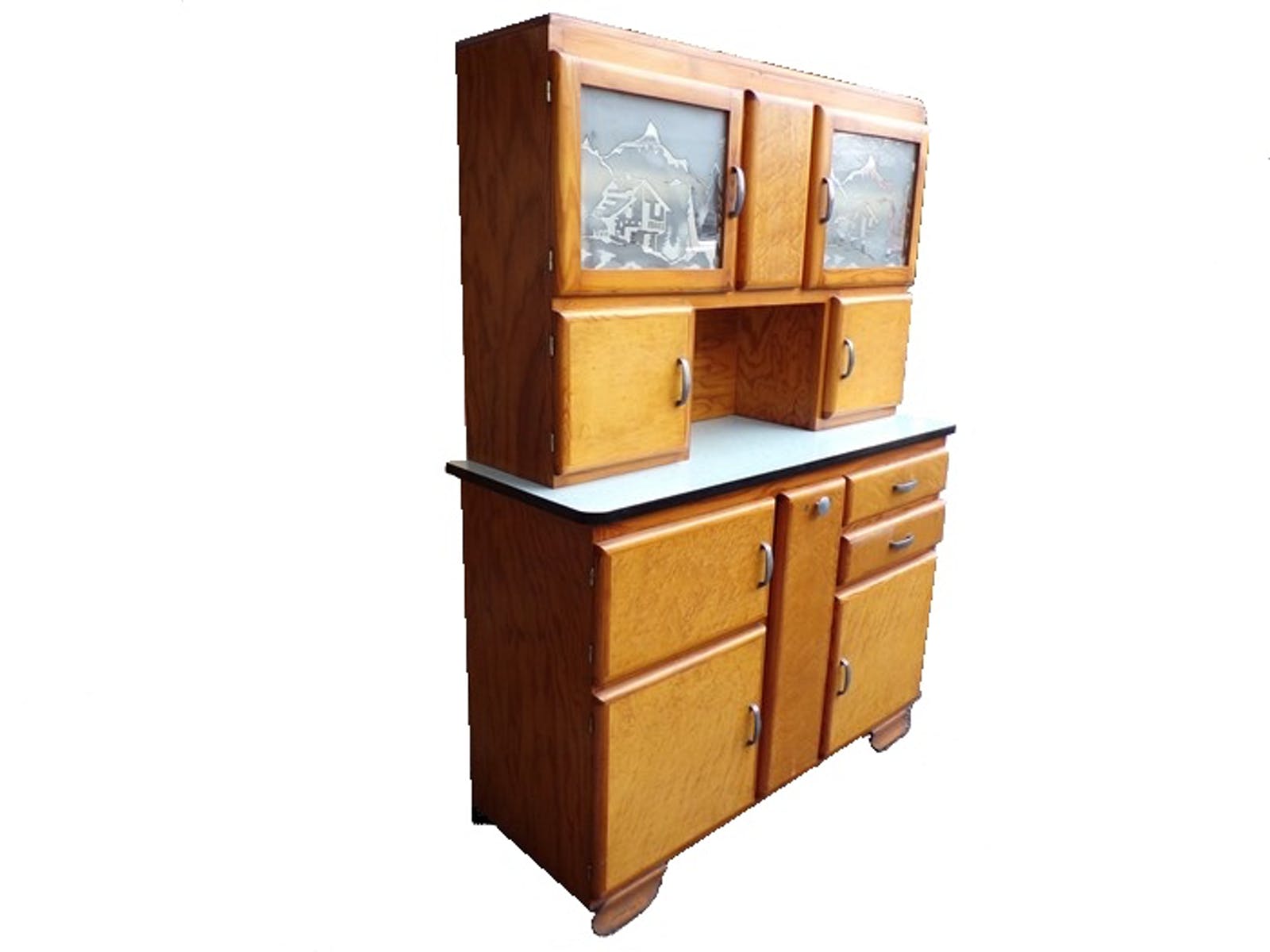 Buffet vintage glass mirror 50s