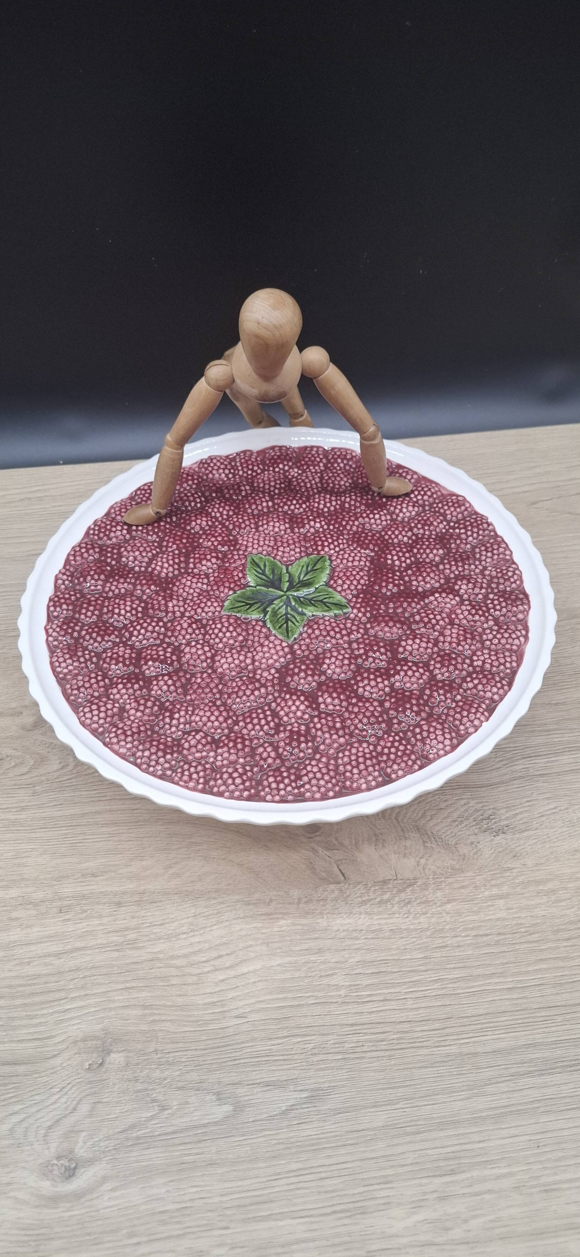 Raspberry slushie cake dish