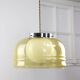 Vintage Italian Chrome and Glass Pendant Lamp, 70s