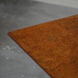 A Swedish folding table made of burl wood by Carl Hollst, Eskilstuna, 1787-1830.