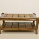 Vintage coffee table in wood and bamboo year 70