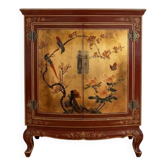 Red and gold lacquered Chinese-style low buffet set