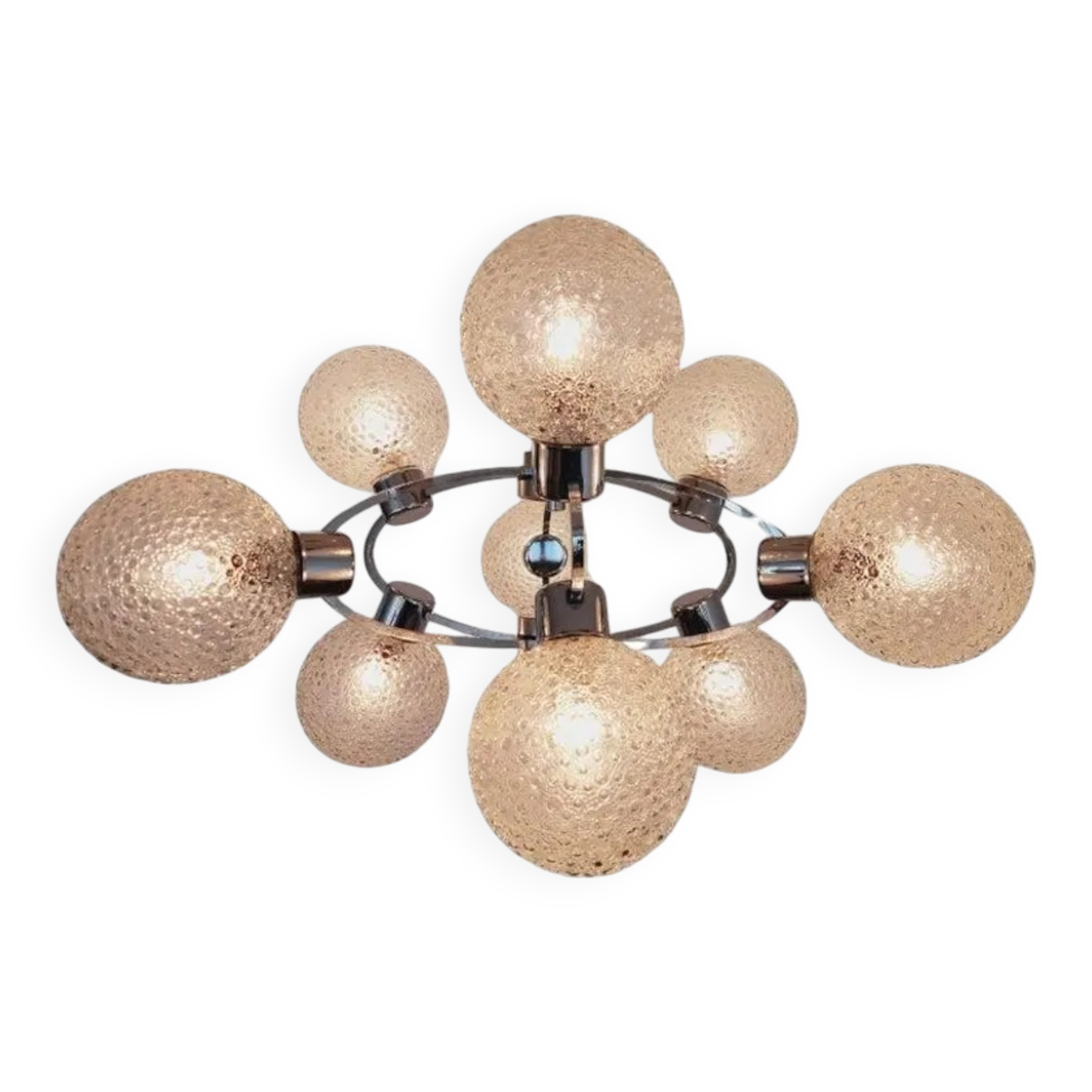 Large Midcentury Galaxy Sputnik Chandelier, Germany, 1970s