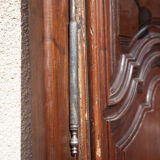 Large wooden coat rack 2 doors antique