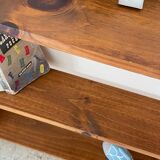 Shelf to stand or hang with 3 vintage wood trays