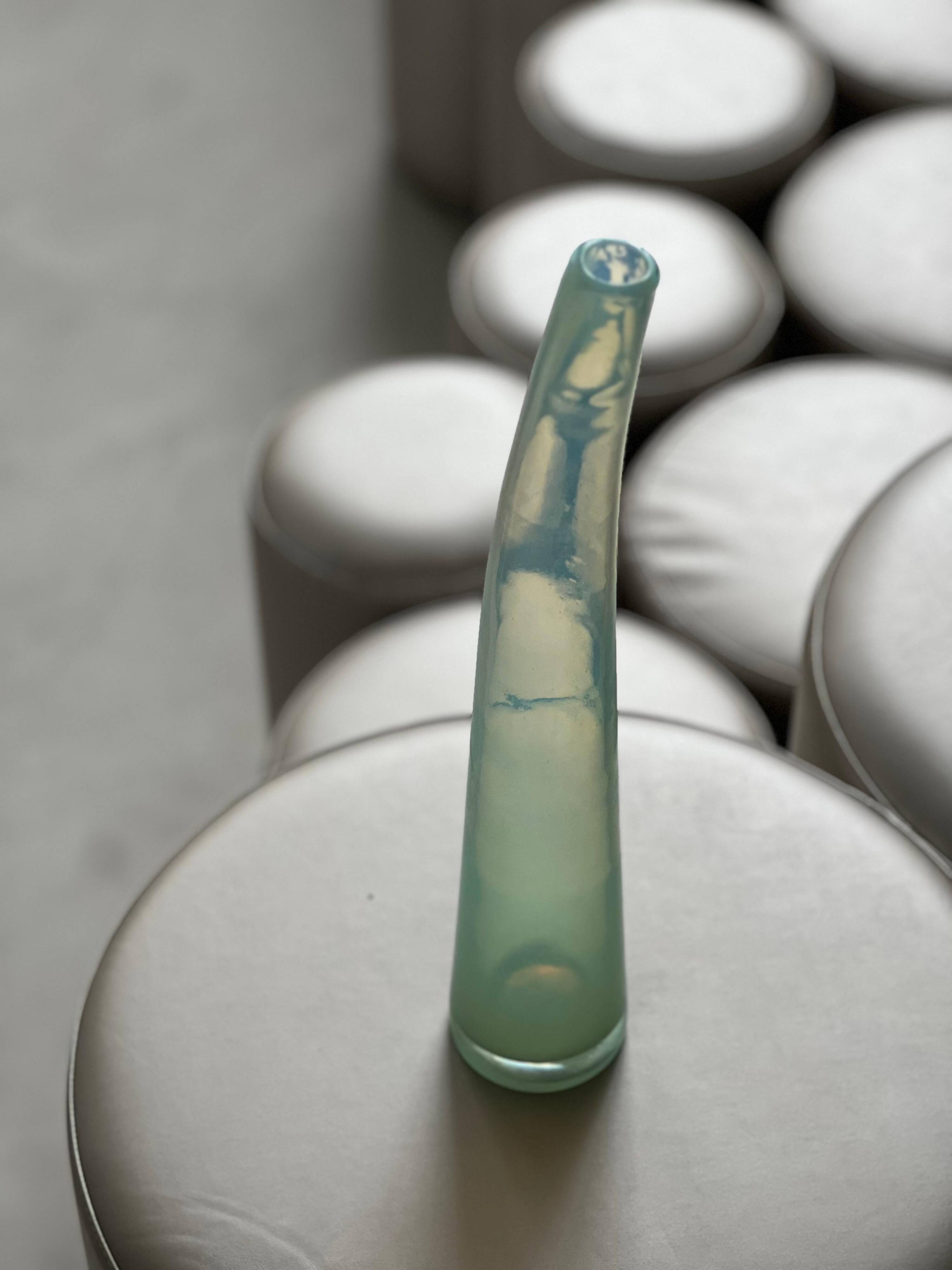 Sculptural Murano ''Lattimo'' Glass by Giusto Toso for Leucos , 1970's