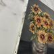 Tableau ancien huile sur toile bouquet de fleurs