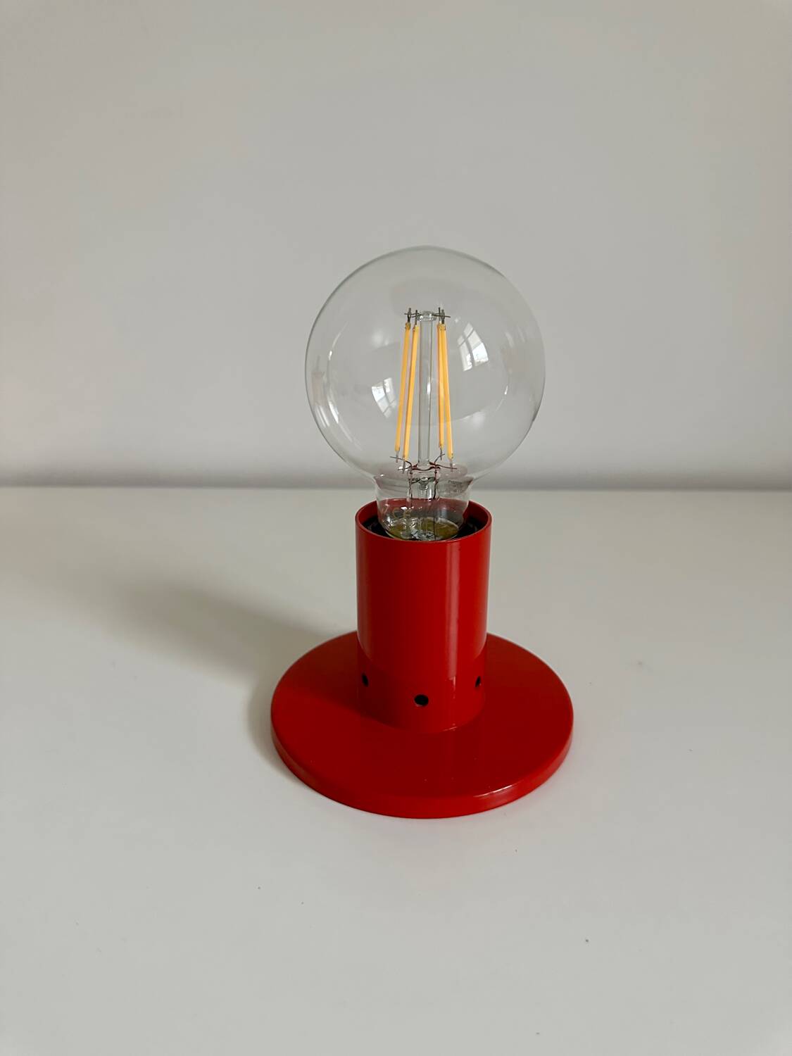 Goro red wall or ceiling light by Sergio Mazza Quattrifolio design