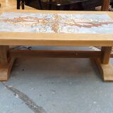 Wood and ceramic coffee table