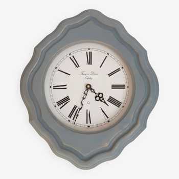 Pendule , horloge carillon Westminster , relookée bleu nordique et or