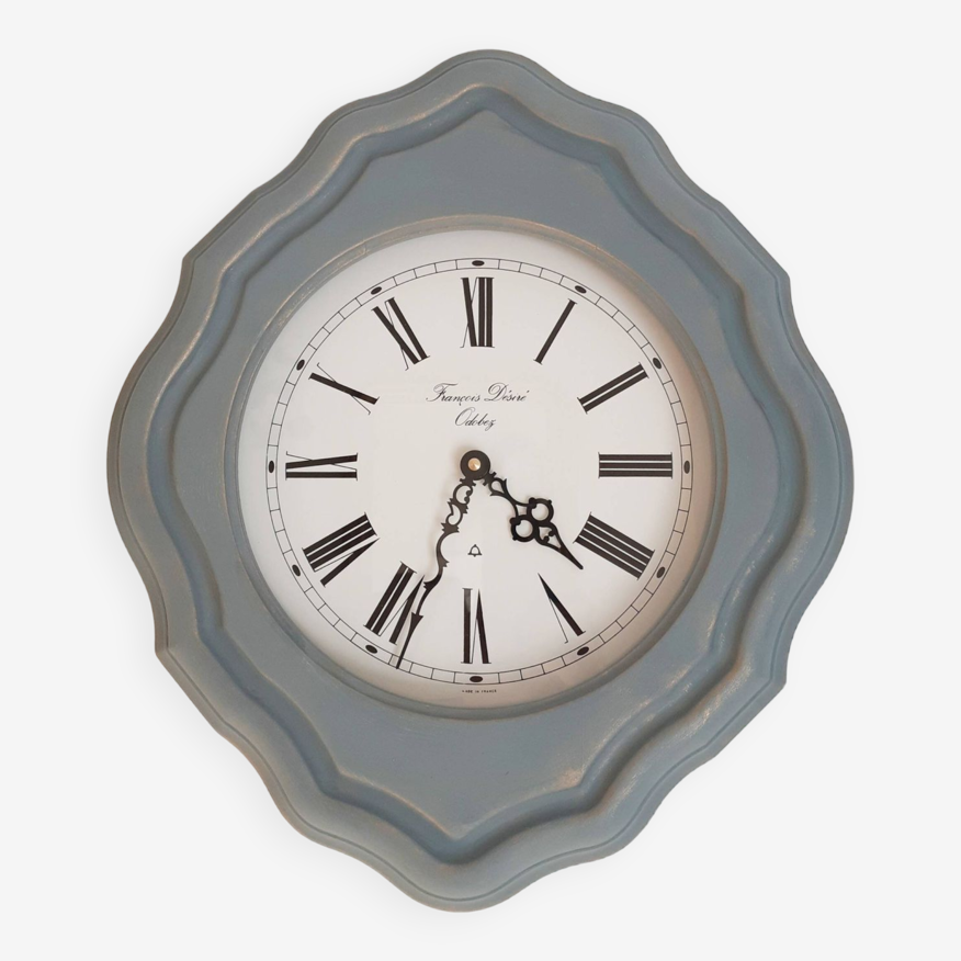 Pendule , horloge carillon Westminster , relookée bleu nordique et or |  Selency