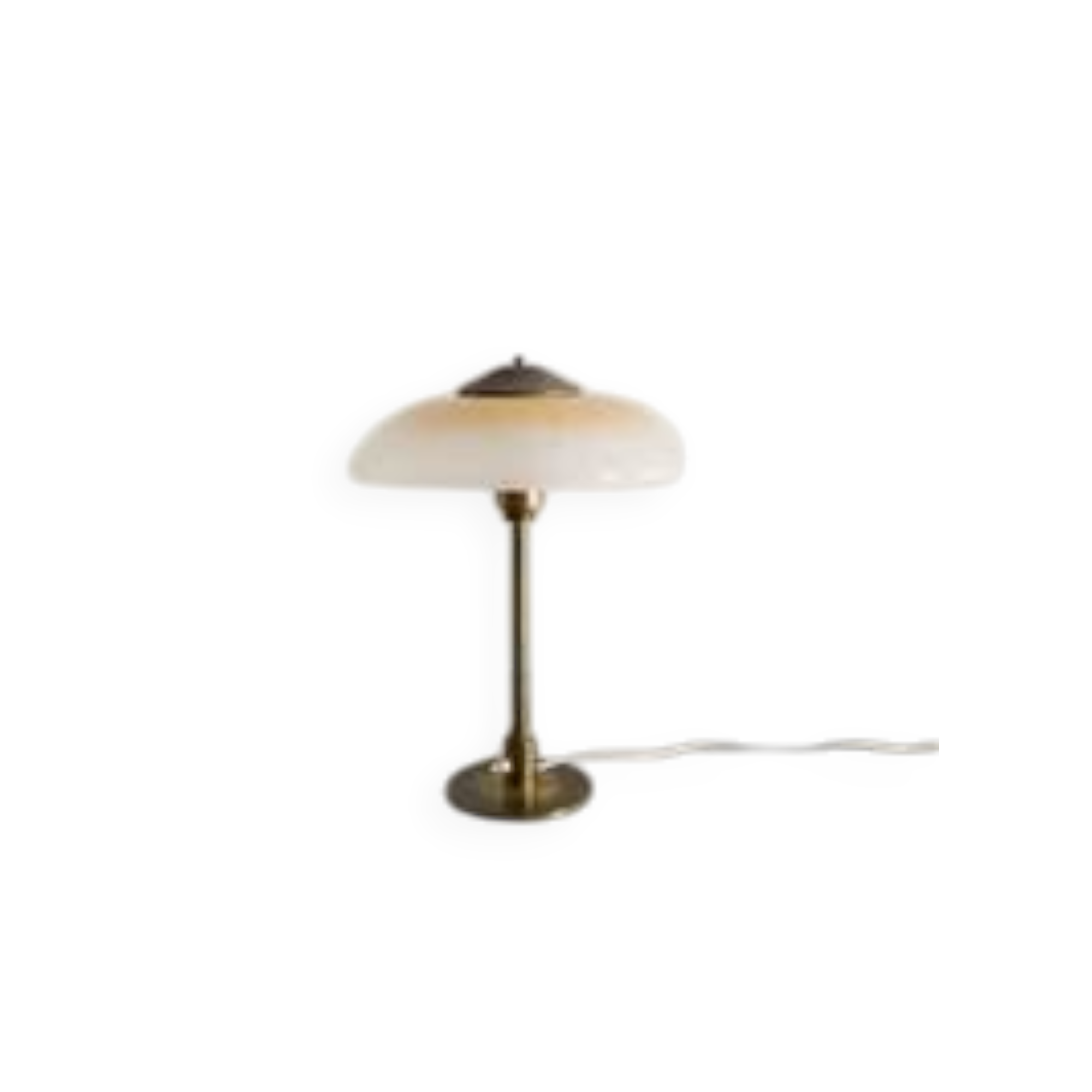 Danish Mid Century Brass Glass Desk Table Lamp Fog & Mørup, 1950s