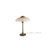 Danish Mid Century Brass Glass Desk Table Lamp Fog & Mørup, 1950s