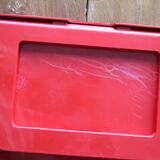 Folding tray Guzzini red – design Luigi Massoni – Italy, 1970s