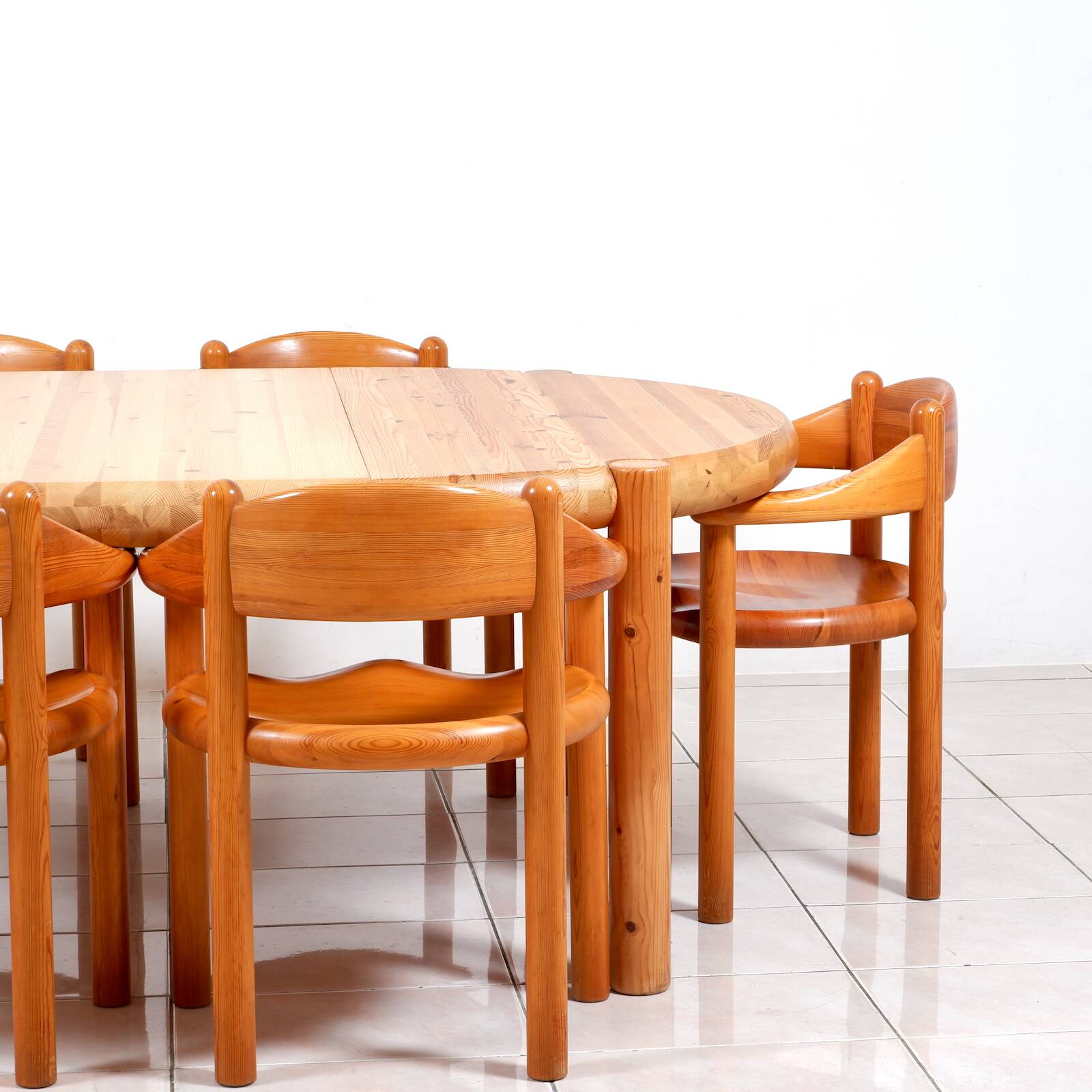 Set of 6 solid pinewood armchairs by Rainer Daumiller for Hirtshals Sawmill