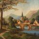 Oil on canvas: lively landscape