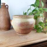 Grand Cache-Pot en Grès Vernissé – Signé Accolay n 18, H 19,5 cm