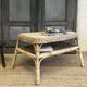 Table basse en osier à doubles plateaux